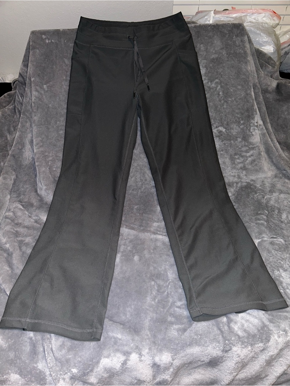 Women's Black Flare Workout Pants